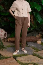 Beli Lastikli Havuç Pantolon 7083-78-(S-XL-6-2) Beli Lastikli Havuç Pantolon 7083-78-(S-XL-6-2)