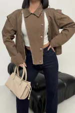 Zipper Detail Denim Jacket 6141-72-(S-L-3) Soil Zipper Detail Denim Jacket 6141-72-(S-L-3) Soil