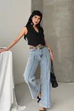 Çımalı Kot Pantolon  7163-08-(27-32)