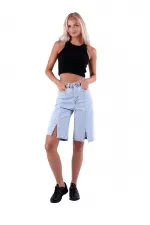 Önü Yırtmaçlı Bermuda Şort  201-42-(S-XL-6-2)