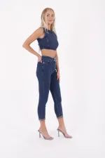 Paçaları Kemerli Pantolon  746-26-(27-32)