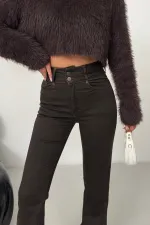Pensli Geniş Kemerli Kot Pantolon 7151-67-(27-32)