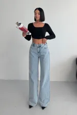 Bol Paça Baggy Relax Kot Pantolon 7031-14-(26-31)