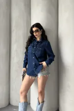 Snap Button Denim Shirt 6013-26-(S-XL-6)