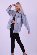 Parçalı Renkli Yıkamalı Kot Ceket  610-0108-(S-XL-6)