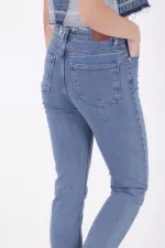 Dikişsiz Paça Mom Fit Kot Pantolon  764-27-(32-36)