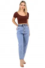 Beli Lastikli Kot Pantolon 759-08-(27-32) Beli Lastikli Kot Pantolon 759-08-(27-32)