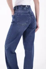 Baggy Jean with Dart Detail 7050-01-(26-29) Dark Blue Denim Baggy Jean with Dart Detail 7050-01-(26-29) Dark Blue Denim