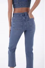 Flare Leg Mom Jeans 1774-62-(28-33) Flare Leg Mom Jeans 1774-62-(28-33)