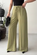 Elastic Waist Linen Pants HS700-105-(S-XL) 