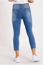 Paçası Dört Düğmeli Kot Pantolon 786-15-(26-31) Paçası Dört Düğmeli Kot Pantolon 786-15-(26-31)
