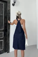 Askılı Salopet Elbise 3044-17-(S-XL) Askılı Salopet Elbise 3044-17-(S-XL)