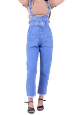 Beli Kemerli Salopet Tulum Kot Pantolon  327-15-(XS-L-6)