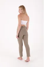 Fringe Ending High Waisted Mom Fit Jean  764-74-(31-33) Green