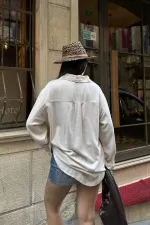 Oversize Düğmeli Gömlek 6207-80-(S+L+3) Oversize Düğmeli Gömlek 6207-80-(S+L+3)