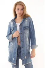 Altı Püsküllü Boyfriend Kot Ceket 679-01-(S-XL-6) Altı Püsküllü Boyfriend Kot Ceket 679-01-(S-XL-6)