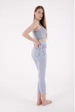 Asimetrik Paçalı Kot Pantolon 935-08-(26-31) Asimetrik Paçalı Kot Pantolon 935-08-(26-31)