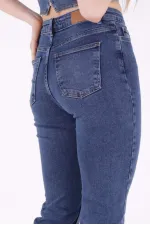 Tasseled Bottom Wide Leg Relax Jean 1726-01-(28-33) Dark Blue Denim Tasseled Bottom Wide Leg Relax Jean 1726-01-(28-33) Dark Blue Denim