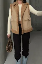 Kürklü Yelek 6171-70-(S-XL) Kürklü Yelek 6171-70-(S-XL)
