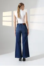 Front Pocket Detailed Jean  7079-01-(27-32) Dark Blue Denim