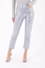 Dikişsiz Paça Mom Fit Kot Pantolon  764-48-(28-33)