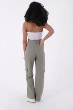 Cargo Pocket Wide Leg Jeans 1828-74-(26-28)