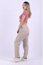 Beli Lastikli Keten Pantolon  996-80-(S-XL-6)