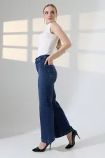 Front Pocket Detailed Jean  7079-01-(26-29-4) Dark Blue Denim