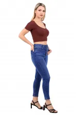 Önü 5 Düğmeli Skinny Kot Pantolon 755-06-(30-36) Önü 5 Düğmeli Skinny Kot Pantolon 755-06-(30-36)
