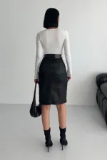 Mid Length Denim Short 1074-07-(36-42-6) Black