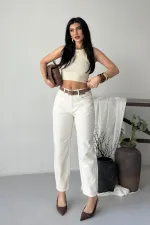 Mom Fit Jean  7057-80-(27-32) Natural