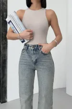 High Waist Straight Jeans 7033-62-(28-33)