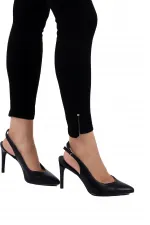 Skinny Jean with Bottom Side Zipper 1745-07-(26-31) Black Skinny Jean with Bottom Side Zipper 1745-07-(26-31) Black