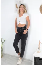 Parçalı Mom Pantolon 778-33-(26-31) Parçalı Mom Pantolon 778-33-(26-31)