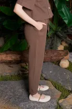 Havuç Keten Pantolon HS703-78-(S-XL)