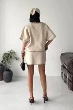 Nakışlı Oversize Bluz HS403-65-(S-L-3)