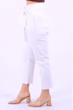 Beli Yüksek Bel Havuç Kemerli Kot Pantolon 736-50-(27-32) Beli Yüksek Bel Havuç Kemerli Kot Pantolon 736-50-(27-32)