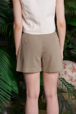 Linen Shorts Skirt HS200-74-(S-XL) Green Linen Shorts Skirt HS200-74-(S-XL) Green
