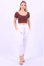 Beli Yüksek Bel Havuç Kemerli Kot Pantolon 736-50-(27-32) Beli Yüksek Bel Havuç Kemerli Kot Pantolon 736-50-(27-32)