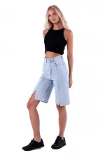 Önü Yırtmaçlı Bermuda Şort  201-42-(S-XL-6-2)