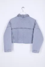Kısa Oversize Kot Ceket 651-08-(S-L-5) Kısa Oversize Kot Ceket 651-08-(S-L-5)