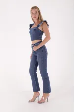 İspanyol Mom Fit Kot Pantolon  1706-01-(26-30)