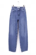 Baggy Jean with Dart Detail 7050-01-(26-29-2) Dark Blue Denim Baggy Jean with Dart Detail 7050-01-(26-29-2) Dark Blue Denim