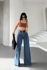 Pensli Bol Paça Kot Pantolon 7063-62-(27-32)