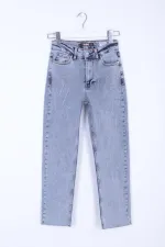 Taşlı Mom Fit Kot Pantolon  1725-08-(28-33)