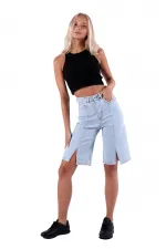 Önü Yırtmaçlı Bermuda Şort  201-42-(S-XL-6-2)