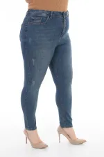 High Waisted Skinny Ankle Length Jean  819-02-(32-36) Dark Tinted Denim