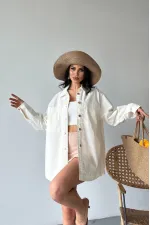 Denim Shirt with Pockets 6097-51-(S+L+3) Off White