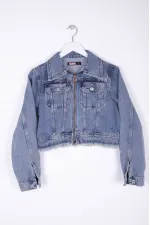 Fermuarlı Püskül Detaylı Kot Ceket 6017-62-(S-XL-6) Fermuarlı Püskül Detaylı Kot Ceket 6017-62-(S-XL-6)