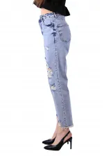 Ripped Mom Fit Jean 743-42-(26-31) Ice Blue - Tinted Ripped Mom Fit Jean 743-42-(26-31) Ice Blue - Tinted